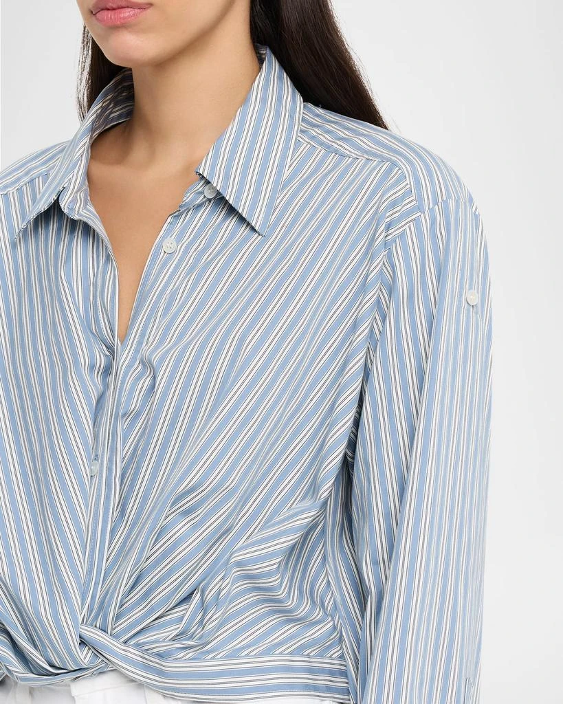 A.L.C. Leo Striped Twist-Front Top 5