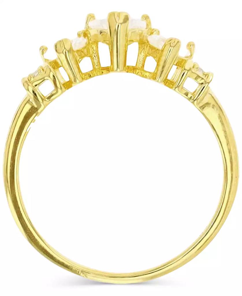 Macy's Macy’s Cubic Zirconia Anniversary Band Ring (1.596 ct. t.w.) in 14K Yellow Gold Over Sterling Silver