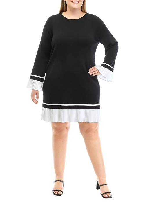English Factory Factory Plus Size Mixed Media Dress 1