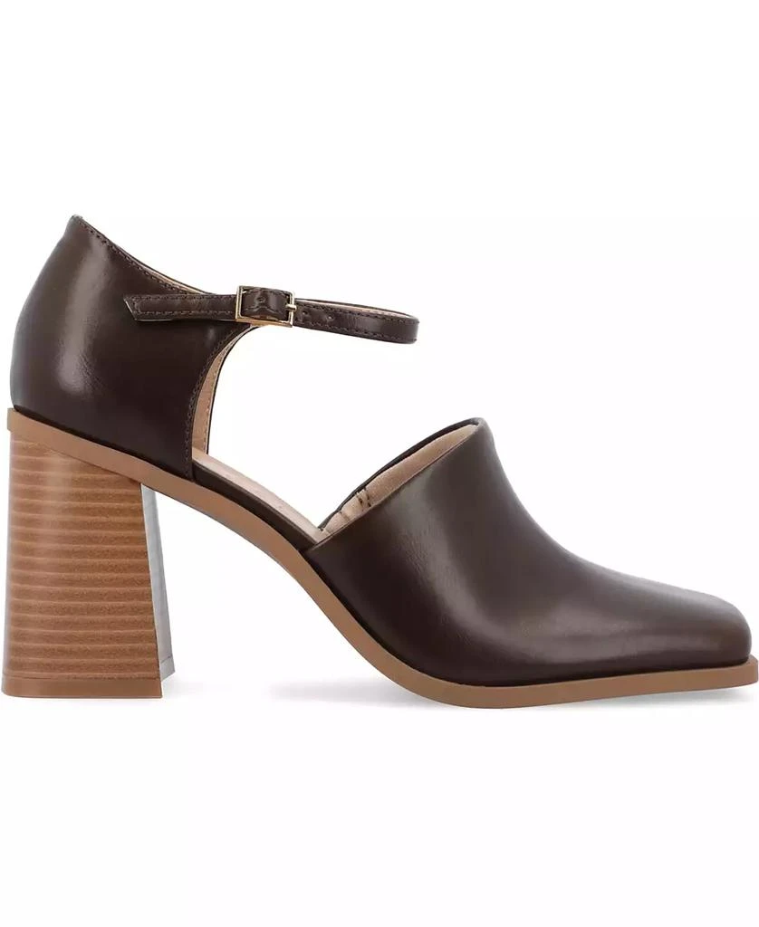 Journee Collection Women's Bobby Block Heel Square Toe Pumps 2