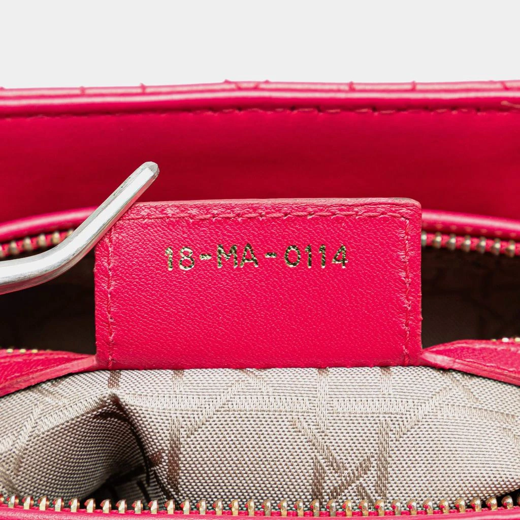 Dior Dior Pink Leather Large Cannage Lady Dior Tote Bag 6