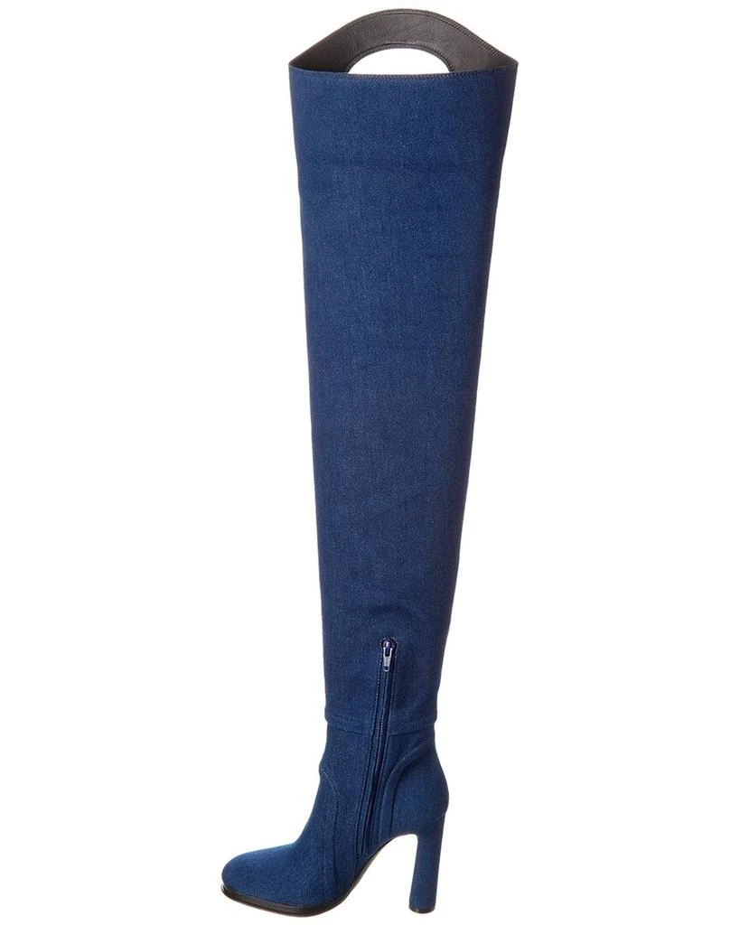 Burberry Wader Porthole Detail Topstitched Denim Boot 2