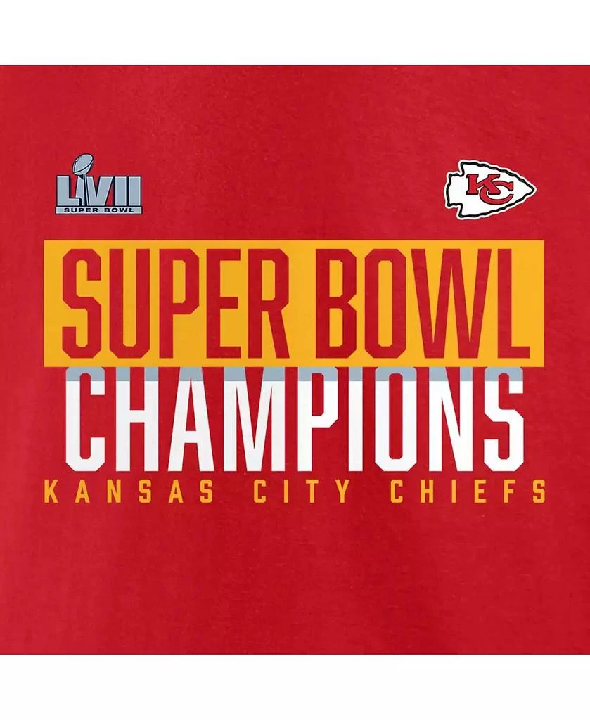 Fanatics Men's Red Kansas City Chiefs Super Bowl LVII Champions Foam Finger T-shirt 4