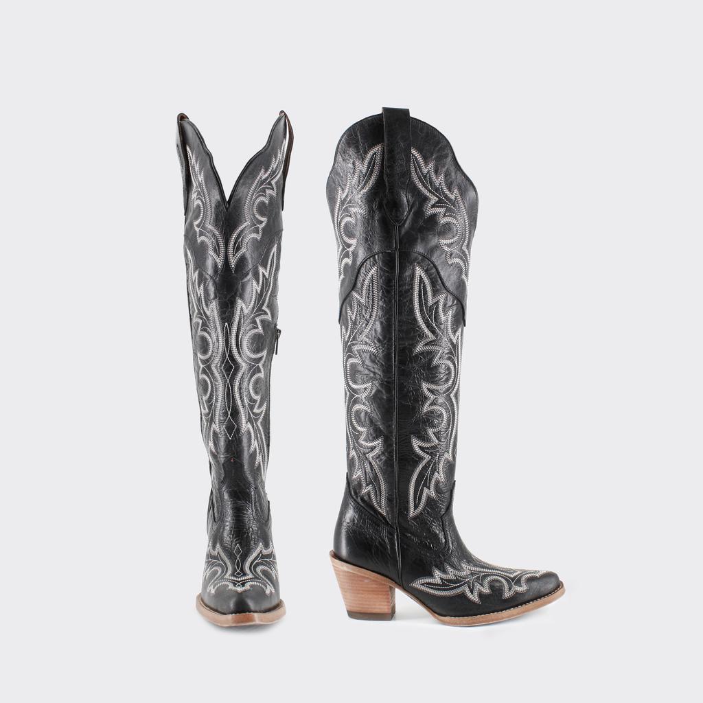 Buck & Brana Julia Leather Cowgirl Boots - Sophisticated Western Footwear By  ju