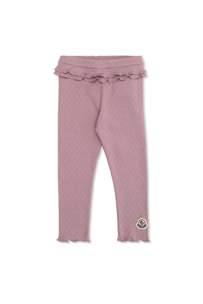 Moncler Moncler Enfant Logo Patch Ruffled Trousers