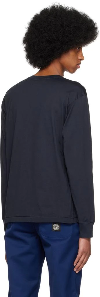 Stone Island Navy Patch Long Sleeve T-Shirt 3