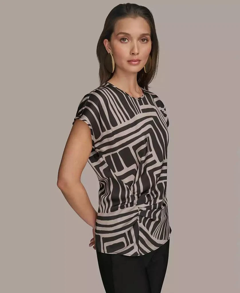 Donna Karan Women's Cap-Sleeve Printed Top 3