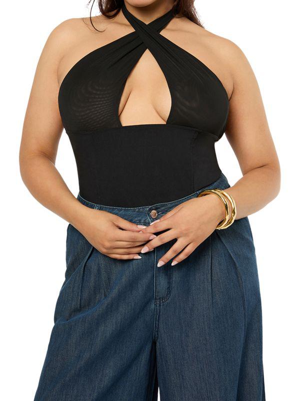 WeWoreWhat Halter Corset Top