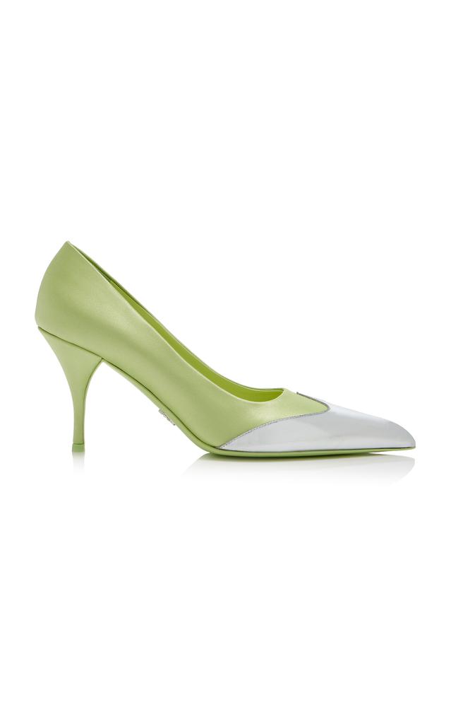 Prada Slate grey satin décolleté with cut out - High Heels