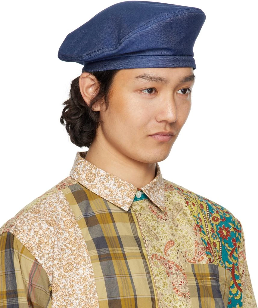Engineered Garments Blue Denim Beret - Hats - BeyondStyle display picture 3