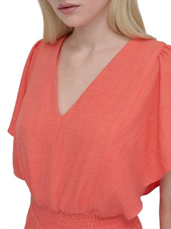 open lace back dress DKNY Size M Navy Orange Merino Wool Contrast Trim Short Sleeve Dress – Sui  Generis Designer Consignment main image 0