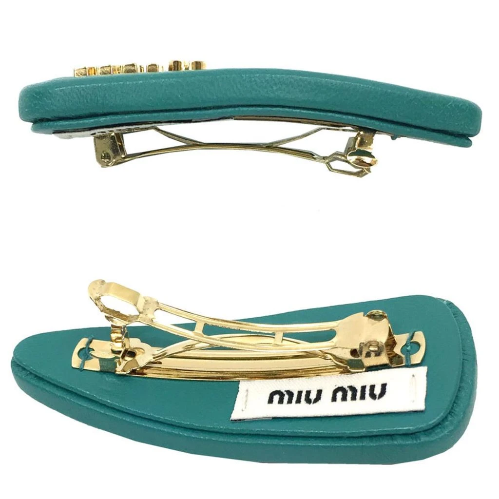 Miu Miu Leather Barrette (Pre-Owned) 2