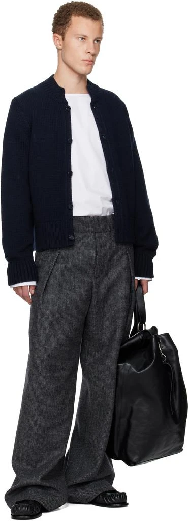 Dries Van Noten Navy Wool Trousers 4