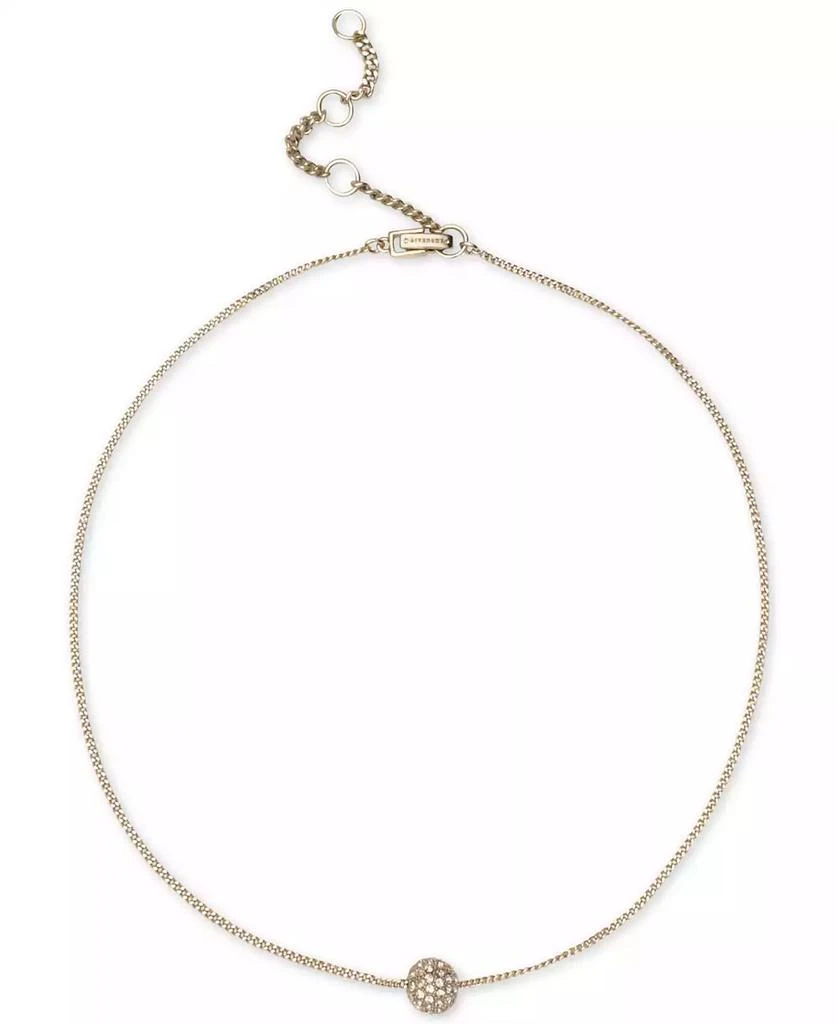 Givenchy Crystal Fireball Pendant Necklace 16" + 2" extender 2