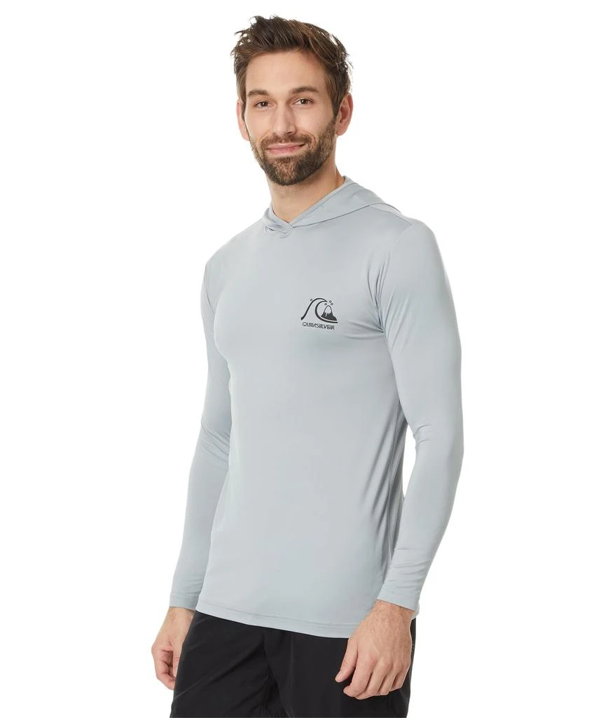 Quiksilver DNA Bubble Logo Long Sleeve Hooded Surf Tee Rashguard 1