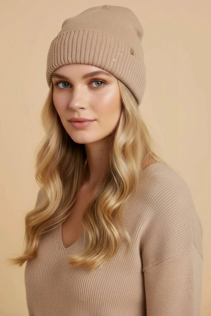 Shop Joseph Ribkoff - Sequined Knit Beanie on Sale at  display picture 2