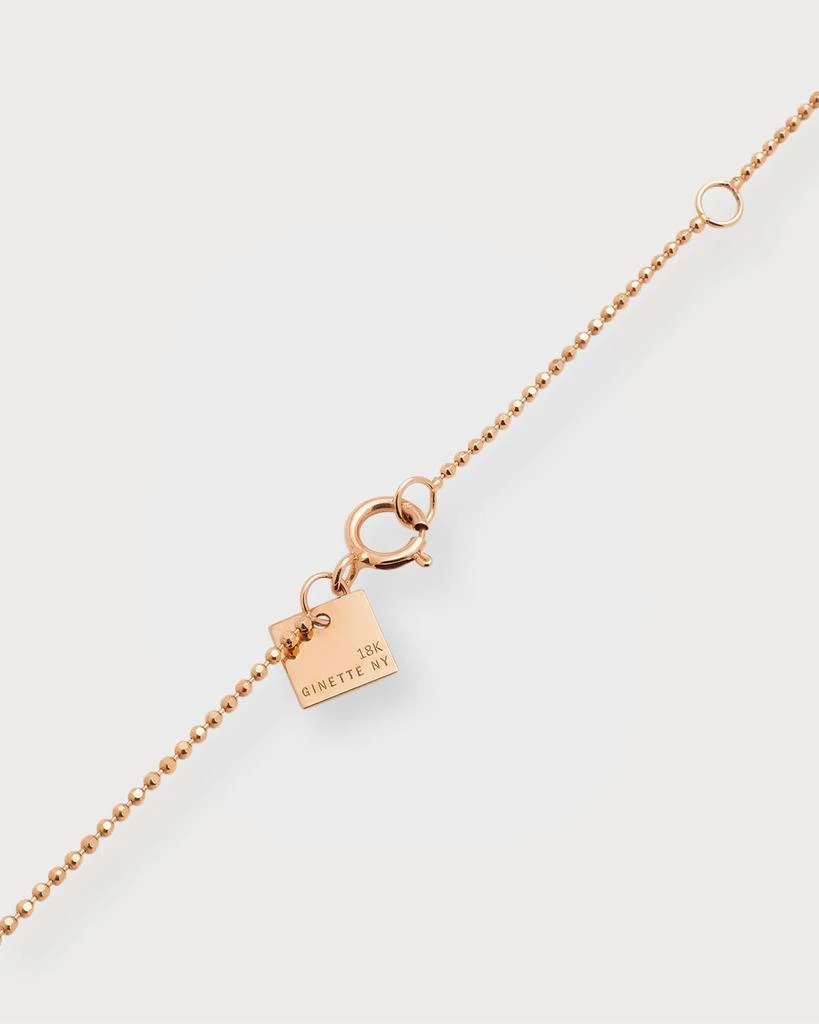 Ginette NY 18K Rose Gold Donut On Chain Necklace 4