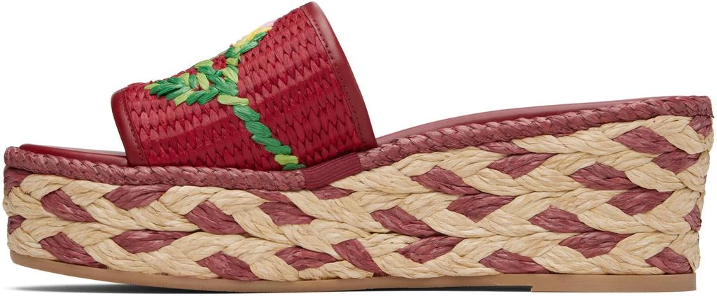Valentino Red Slide Espadrillas Sandals 3