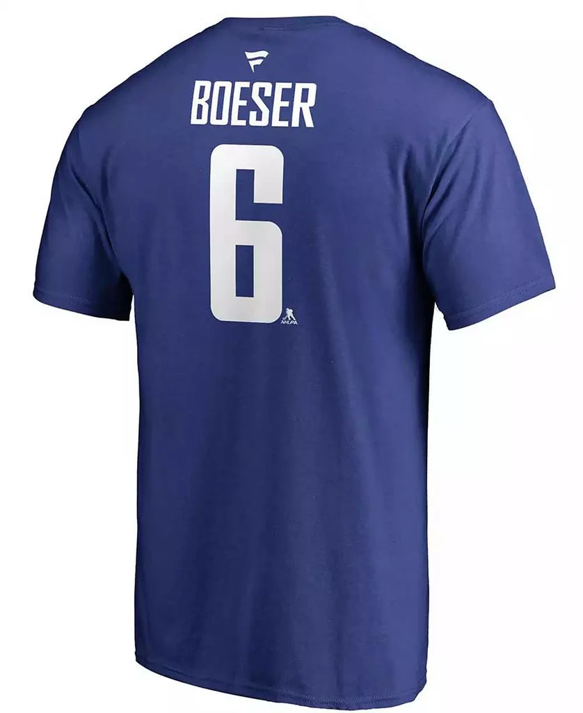 Fanatics Men's Brock Boeser Blue Vancouver Canucks Team Authentic Stack Name and Number T-shirt 3