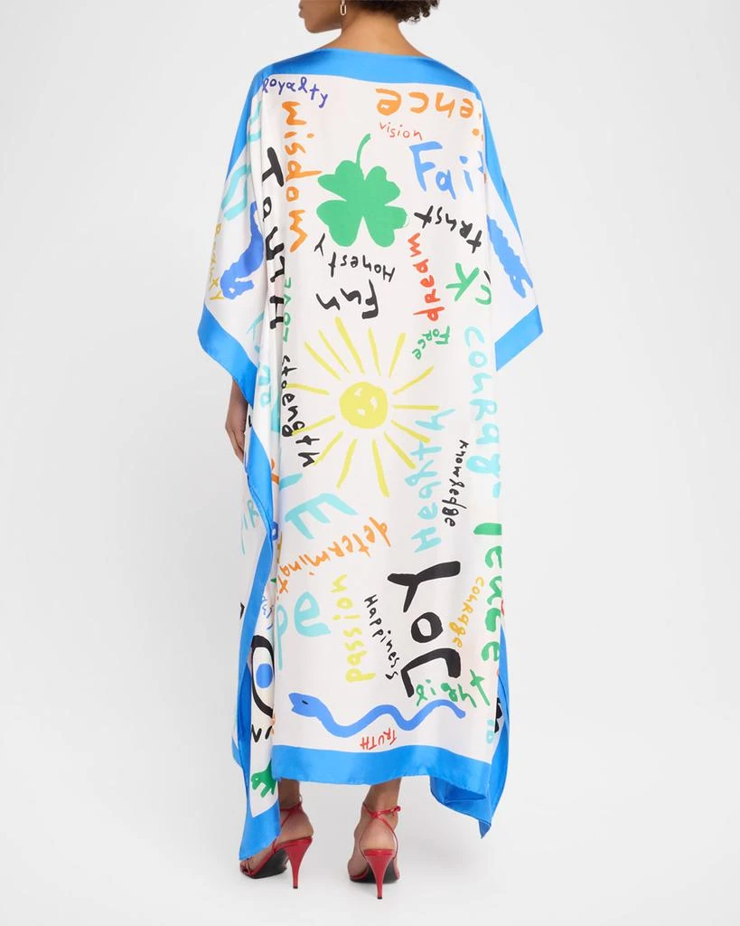 Rianna + Nina Kakanias Typography Silk Kimono 3