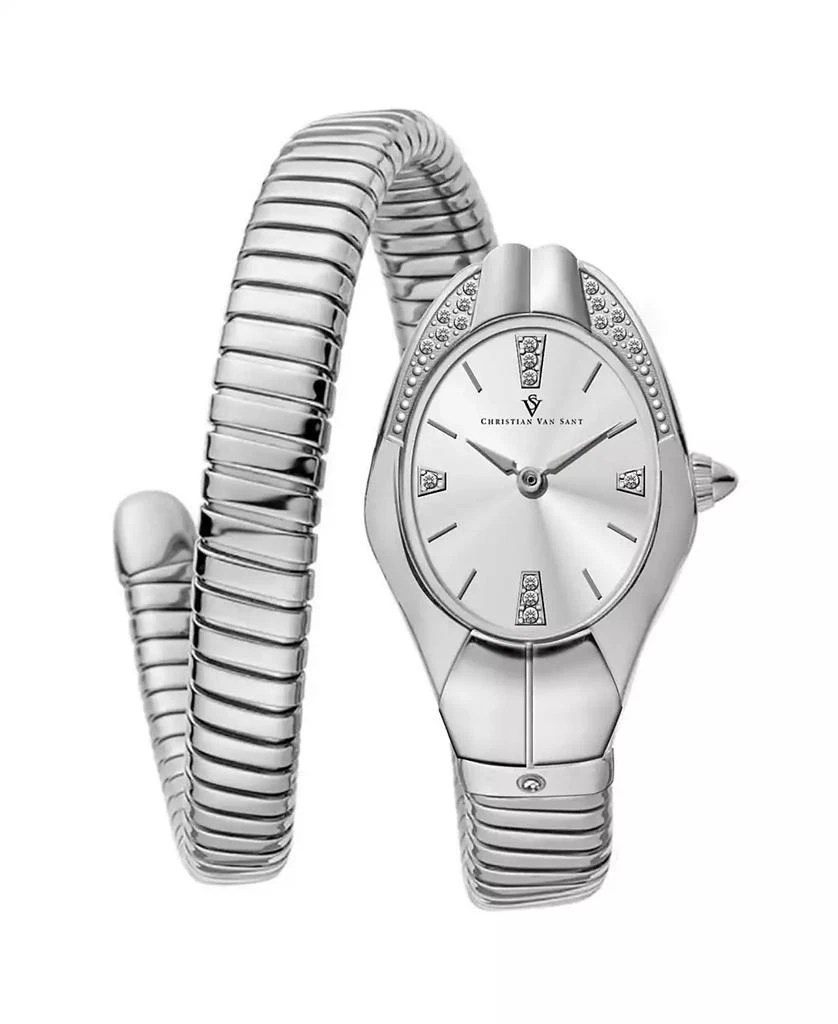 Christian Van Sant Women's Naga Silver Dial Watch - CV0881 1
