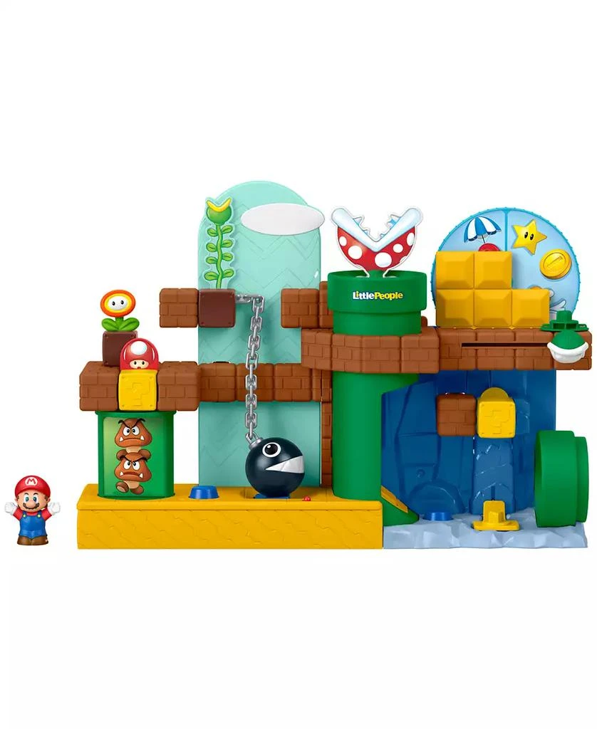 Little People Fisher Price My Mario Adventure Playset, Musical Toddler Toy with 2 Figures