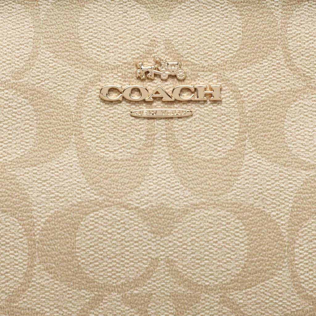 Coach Coach Beige/Off White Signature Coated Canvas and Leather Christie Carryall Satchel 5
