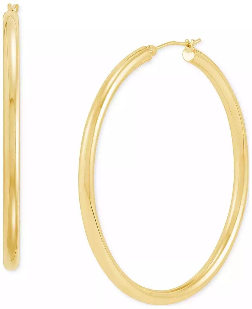 Macy's Polished Thin Tube Hoop Earrings (3mm) in 14k Gold (18mm) 3