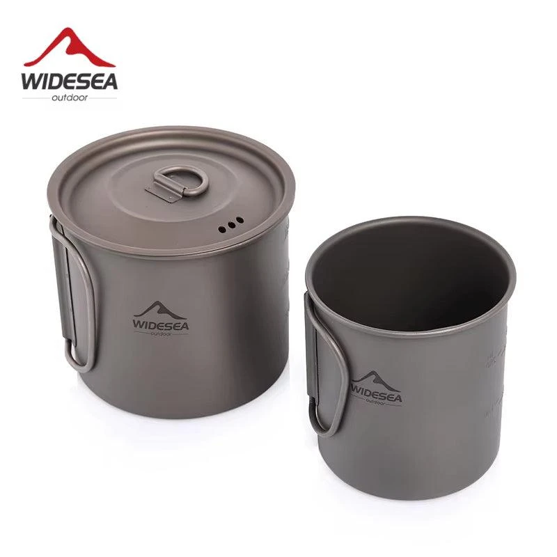 OUTRAKKS Camping Mug Titanium Cup Tourist Tableware Picnic Utensils Outdoor Kitchen Equipment Travel Cooking Set Cookware Hiking - 200Ml 2