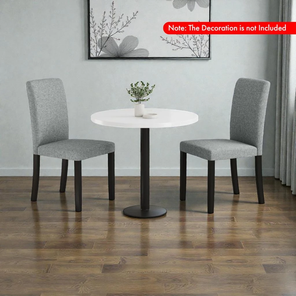 Hivvago Two Modern Dining Chairs Featuring Mid-Century Design and Wooden Legs 2