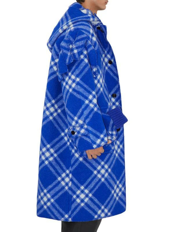 Burberry Check Hooded Wool Coat 3