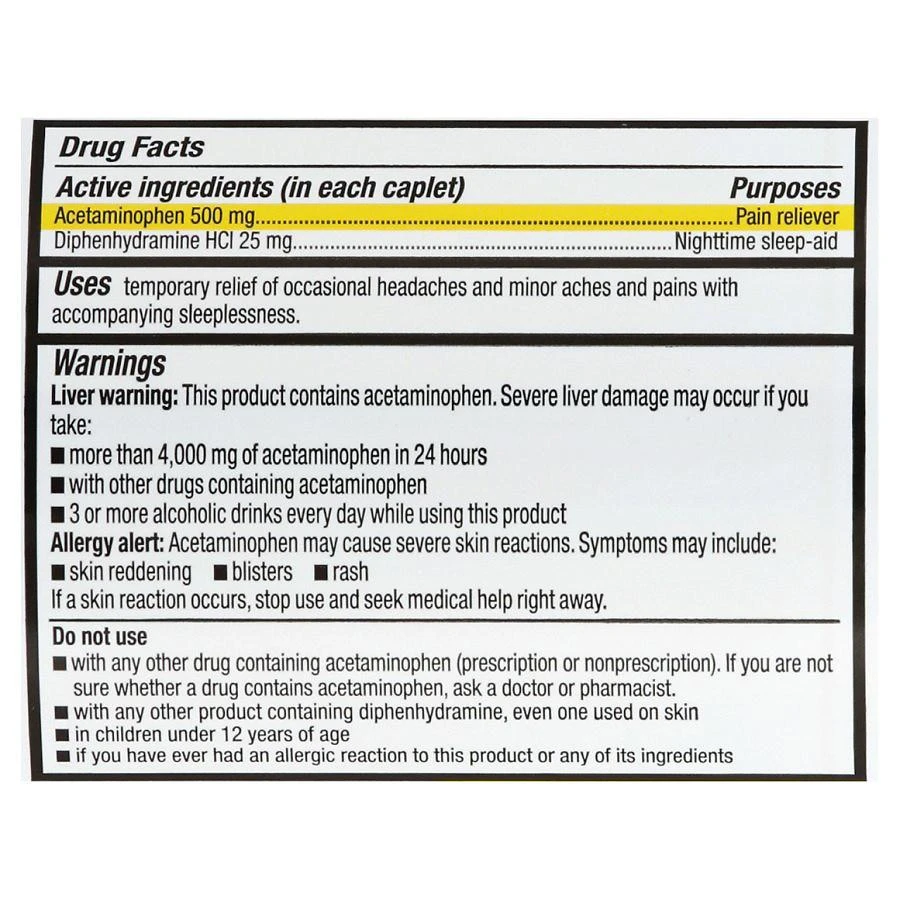 Walgreens Pain Reliever PM Caplets Extra Strength 3