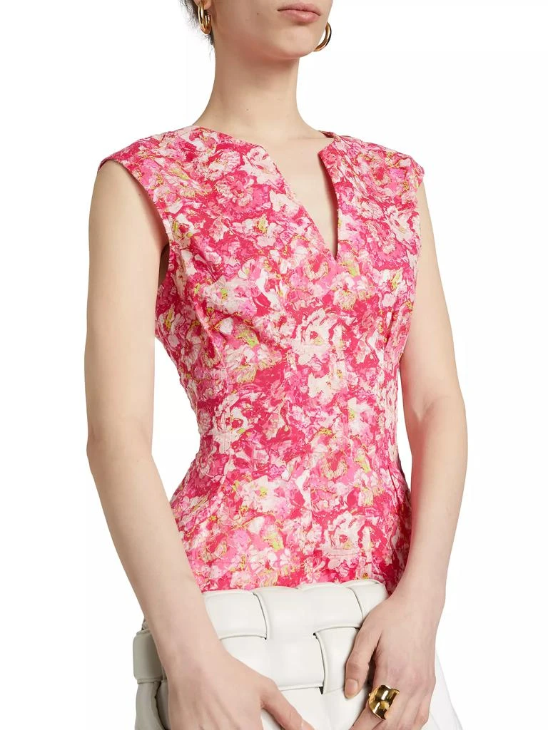 Derek Lam Teresa Floral Cotton Sleeveless Blouse 6