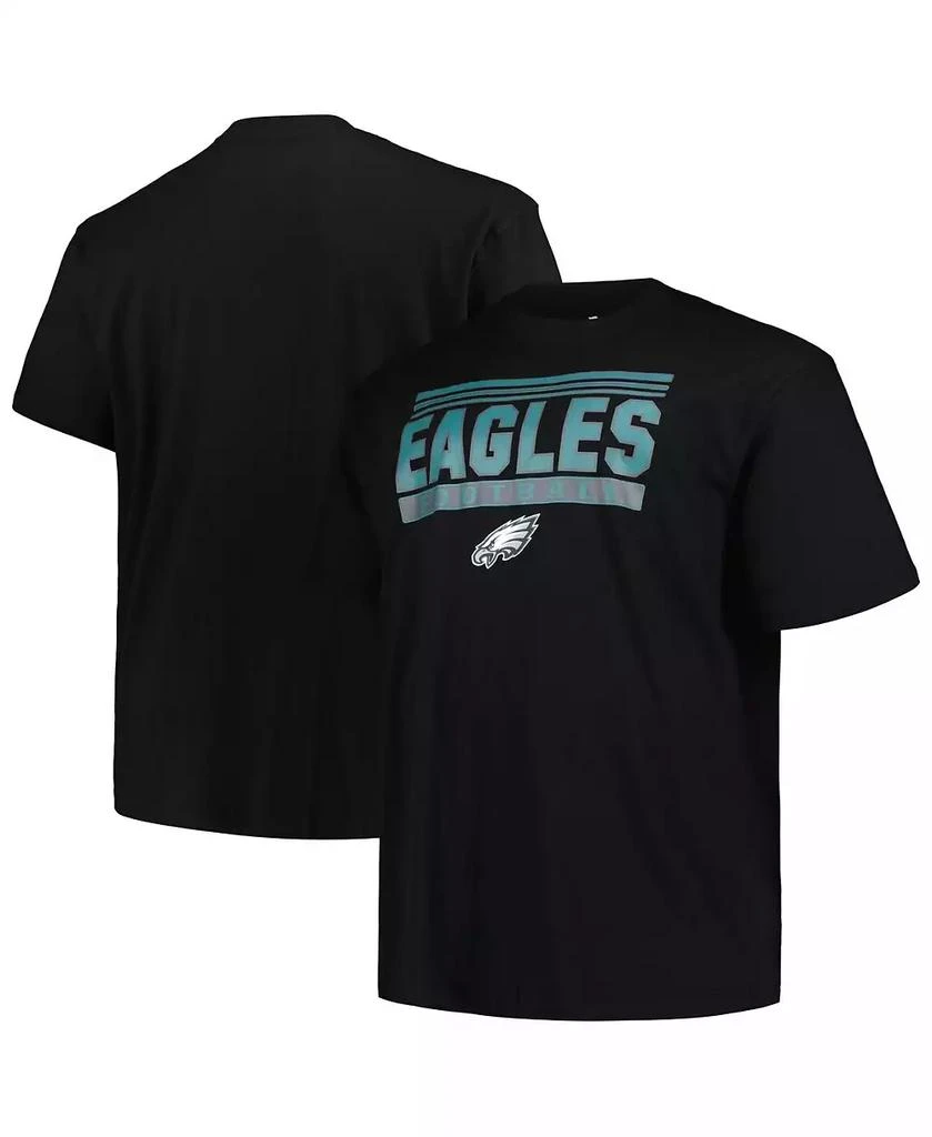Fanatics Men's Black Philadelphia Eagles Big Tall Pop T-Shirt 1