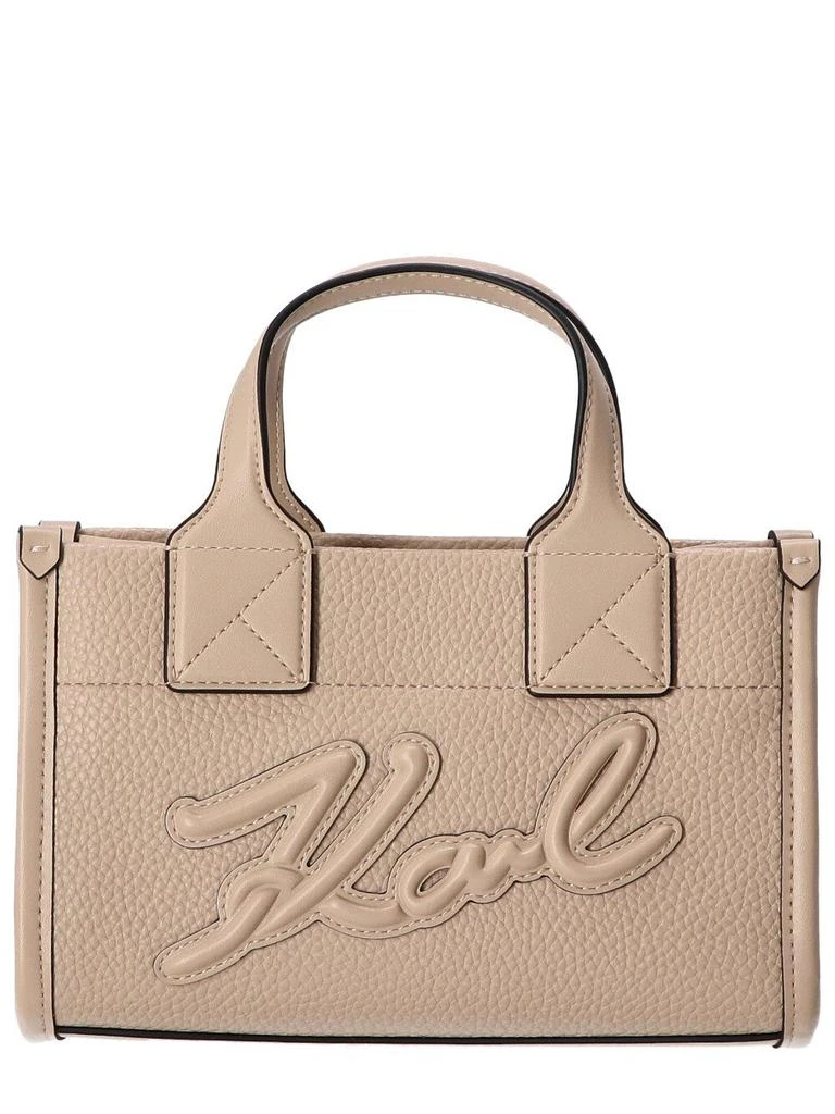 Karl Lagerfeld Paris Karl Lagerfeld Logo Detailed Zip-Up Tote Bag 1