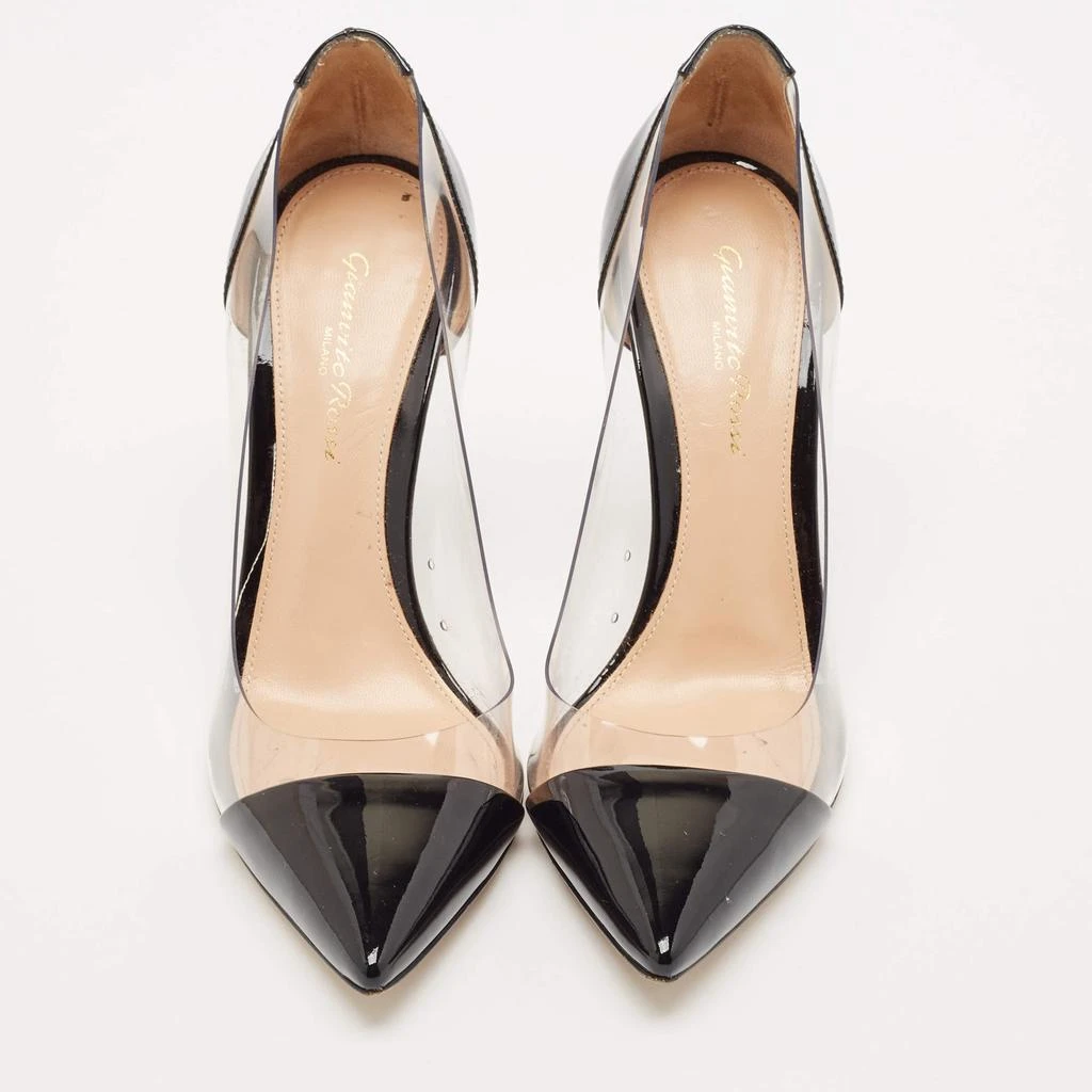 Gianvito Rossi Gianvito Rossi Black Patent Leather and PVC Plexi Pointed Toe Pumps Size 38 3