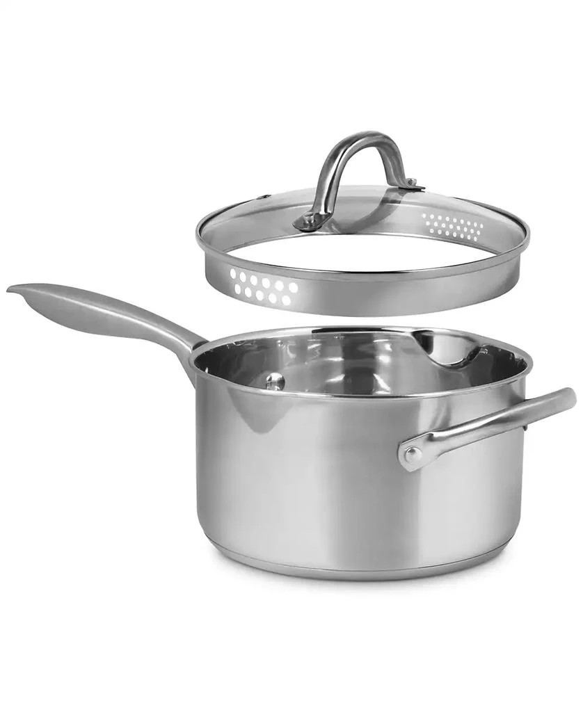 Sedona Kitchen Pro Stainless Steel 3.5-Qt. Saucepan with Draining Lid 3