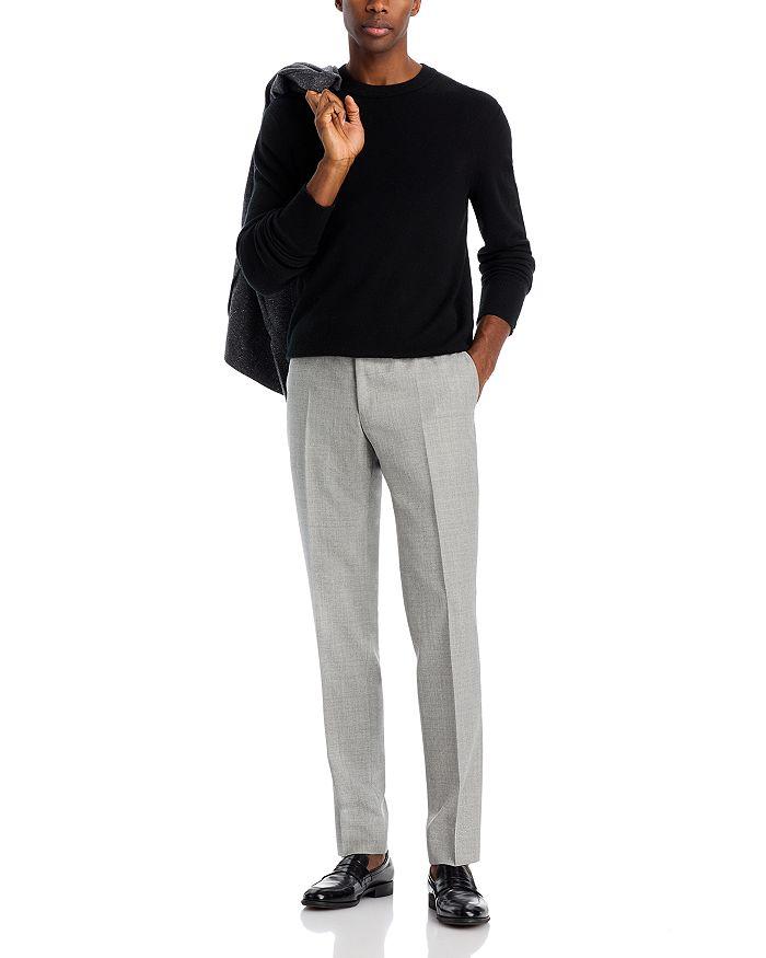 Canali Capri Mélange Solid Slim Fit Dress Pants