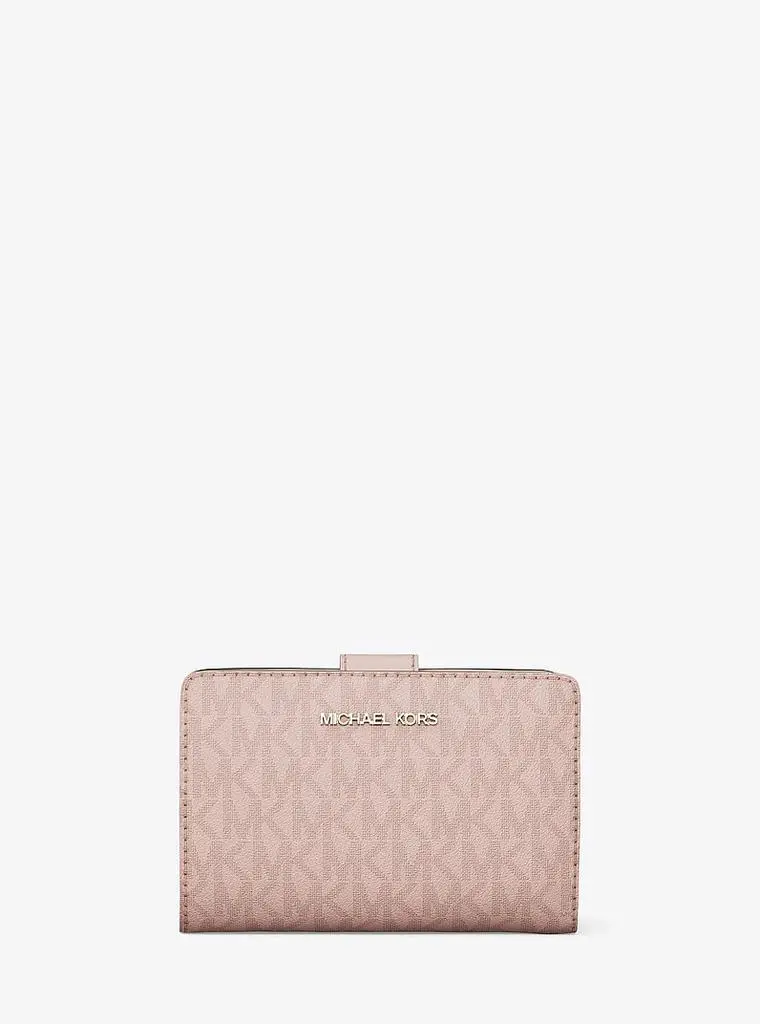 Michael Kors Jet Set Medium Signature Logo Bi-Fold Wallet