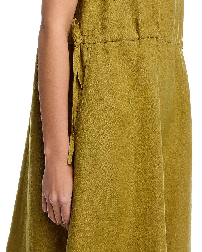 Eileen Fisher Linen Ballet Neck Cap Sleeved Dress 3