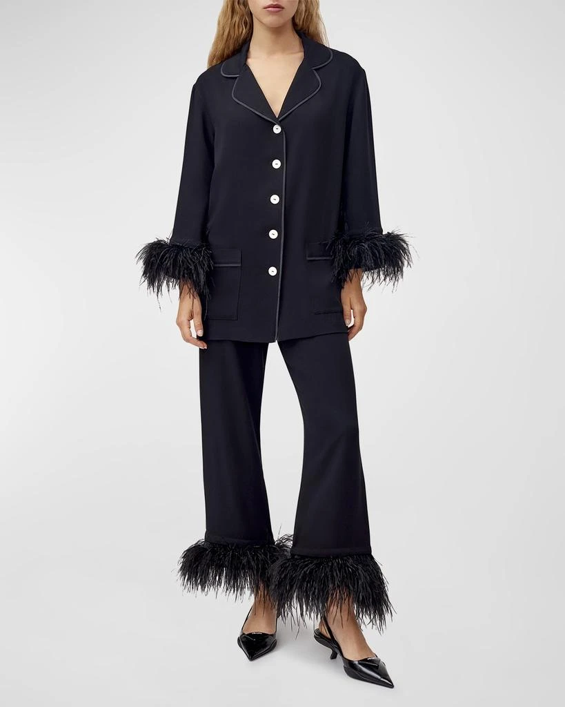 Sleeper Feather-Trim Party Pajama Set 2