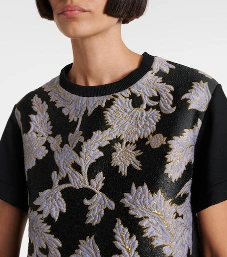 LA DOUBLE J La Scala embroidered feather-trimmed top 4