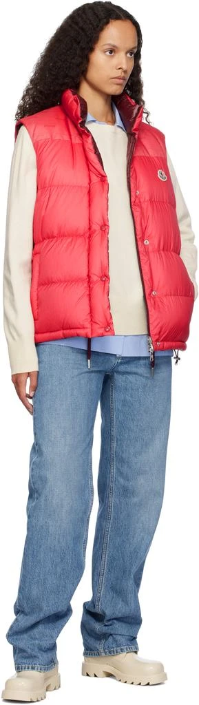 Moncler Pink & Burgundy Verone Short Reversible Down Jacket 5