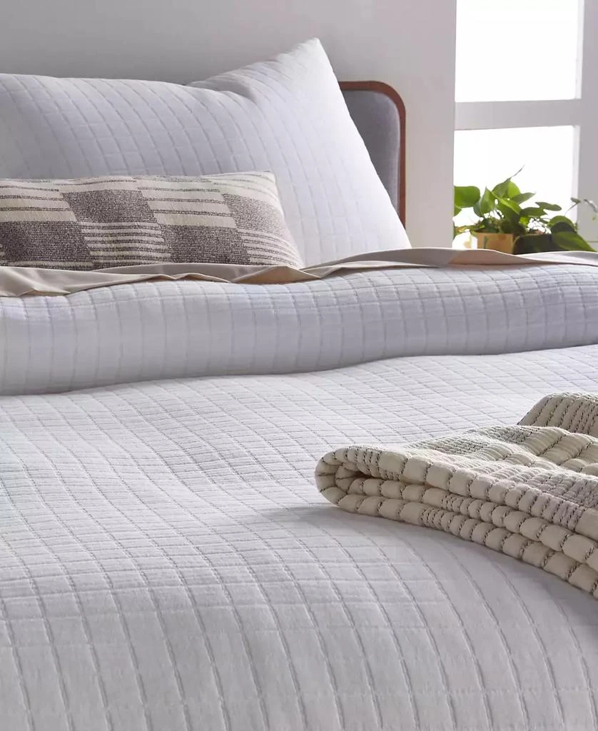 Oake Organic Cotton Check Matelassé 3-Pc. Duvet Cover Set, Full/Queen, Exclusively at Macy’s 2