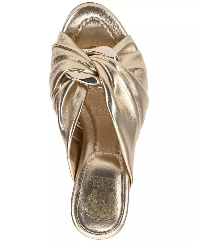 Vince Camuto Women's Patie Ruched Knot Hardware Dress Sandals 4