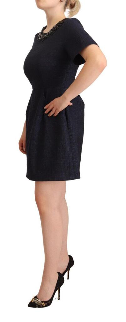 L'AUTRE CHOSE Embellished Short Sleeves Mini A-line Women's Dress