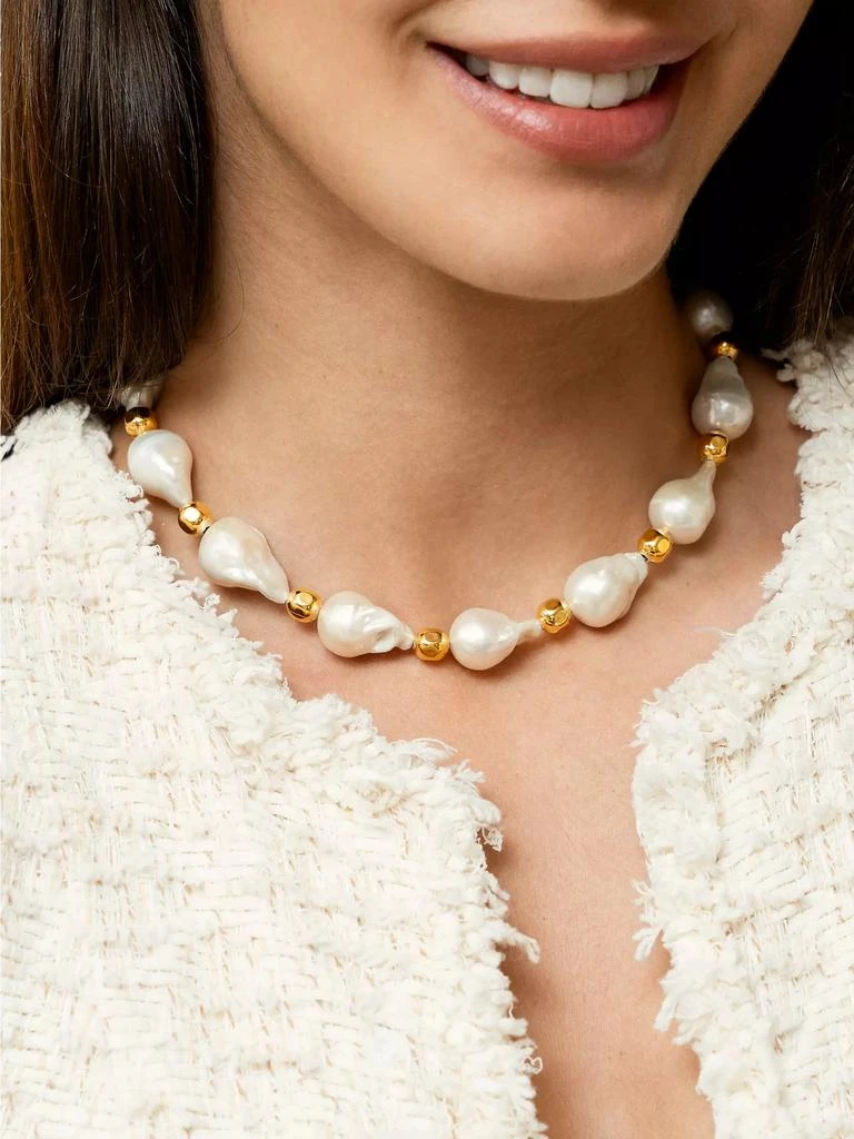 Sylvia Toledano Grace 22K-Gold-Plated & Cultured Freshwater Pearl Necklace 2
