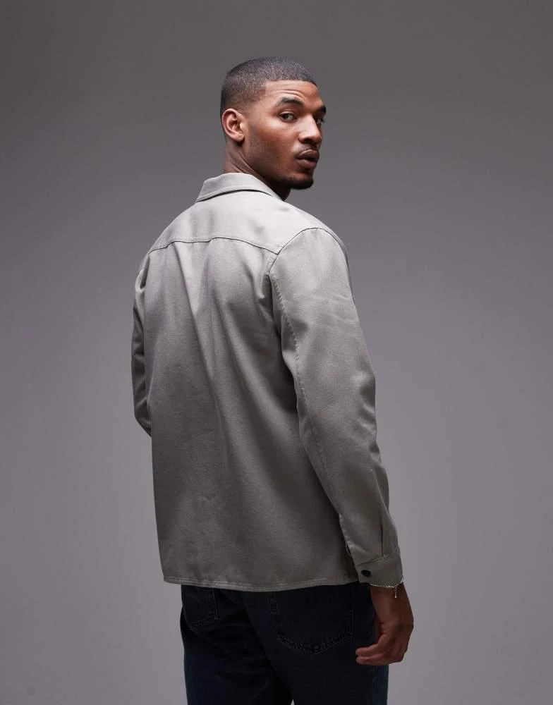 ARKET ARKET shirt with retro collar in grey 2