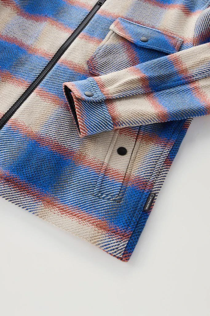 Woolrich Shirt Jacket in Manteco Recycled Cotton Blend - Men - Blue 7