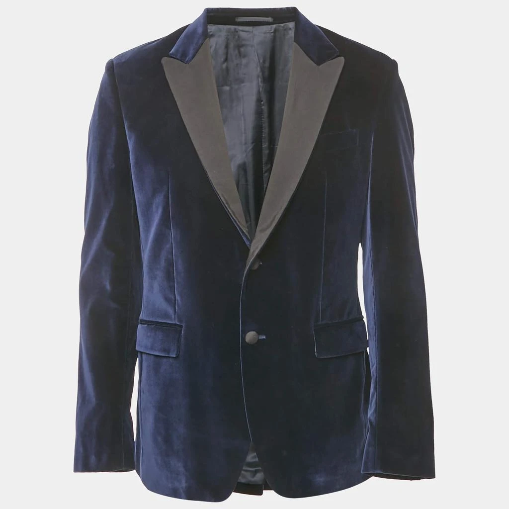Versace Versace Collection Blue Velvet Tailored Blazer XL 1